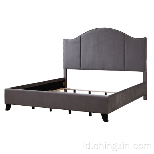Grosir Tempat Tidur Kepala Kuku KD Berlapis King Size Bed Bedroom Furniture CX613